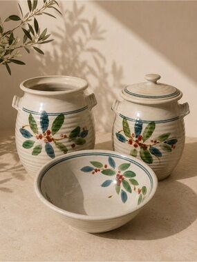 Studio Pottery Baking Set | Berry & Leaf 4pc